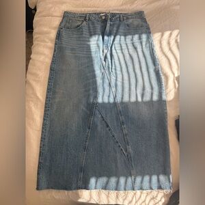 Mango Blue Denim Maxi Skirt size XL